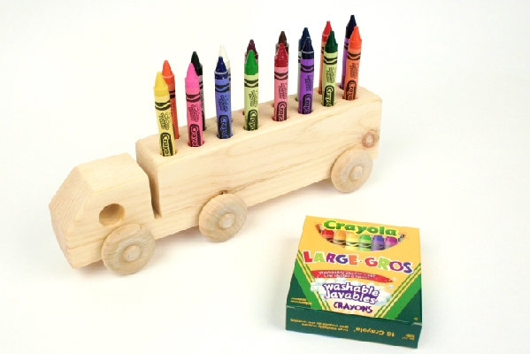 Handmade Truck Crayon Holder