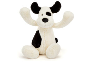 Jellycat Bashful Black and Cream Pupp