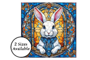 Hidden Shapes Puzzle: Gothic Blue Rabbit