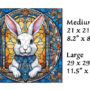 Hidden Shapes Puzzle: Gothic Blue Rabbit