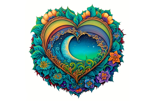 Hidden Shapes Puzzle: Heart of Love Hidden Shapes Puzzle: Heart of Love