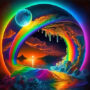 Hidden Shapes Puzzle: Aurora Rainbow