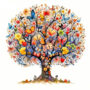 Hidden Shapes Puzzle: Joyous Tree of Life