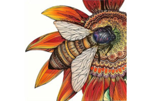 Hidden Shapes Puzzle: Sunflower Bee