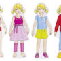 GOKI 28-Piece Magnetic Dress Up Doll