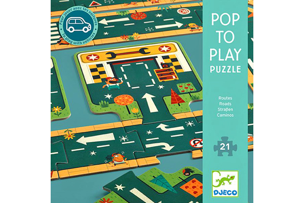 DJECO Pop to Play Roads Puzzle Set DJECO Pop to Play Roads Puzzle Set
