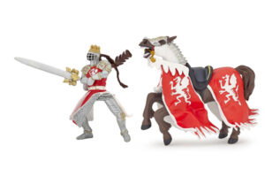 PAPO Red Dragon King with Sword and War Horse PAPO Red Dragon King with Sword and War Horse