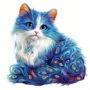 Hidden Shapes Puzzle - Beautiful Blue Cat Hidden Shapes Puzzle - Beautiful Blue Cat