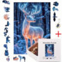 Hidden Shapes Puzzle - Glowing Reindeer