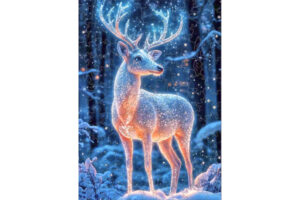 Hidden Shapes Puzzle - Glowing Reindeer Hidden Shapes Puzzle - Glowing Reindeer
