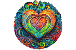 Hidden Shapes Puzzle - Intricate Heart Hidden Shapes Puzzle - Intricate Heart