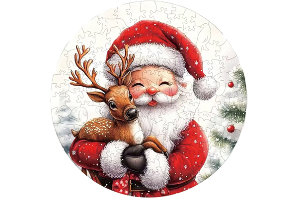 Hidden Shapes Puzzle - Happy Santa Hidden Shapes Puzzle - Happy Santa