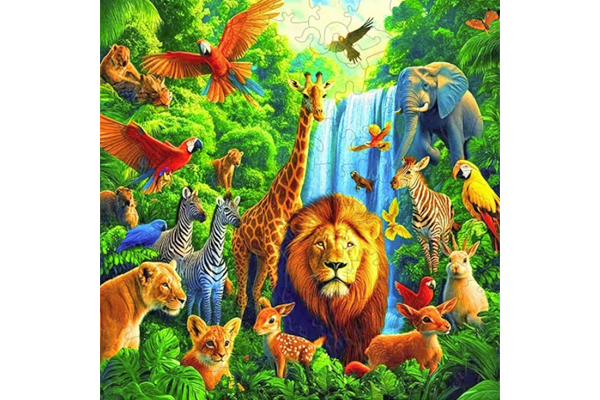 Hidden Shapes Puzzle - Animal Kingdom Hidden Shapes Puzzle - Animal Kingdom