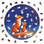 Hidden Shapes Puzzle - Stargazing Foxes Hidden Shapes Puzzle - Stargazing Foxes