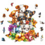 Hidden Shapes Puzzle - Puppies in the Flowers Hidden Shapes Puzzle - Puppies in the Flowers