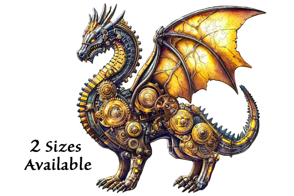 Hidden Shapes Puzzle - Steampunk Dragon Hidden Shapes Puzzle - Steampunk Dragon
