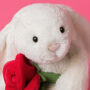 Jellycat Little Cream Bunny with Rose