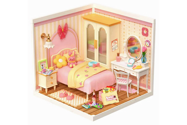 D-I-Y Miniature Super Creator Lovely Pink Bedroom D-I-Y Miniature Super Creator Lovely Pink Bedroom