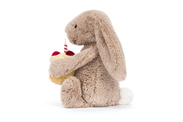 Jellycat Bashful Beige Bunny 'Birthday'