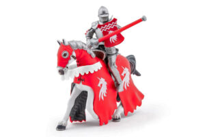 PAPO Red Knight with Spear & War Horse