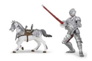 PAPO Knight in Silver Armour & War Horse