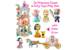 Ze Princess Castle & Arty Toys Play Set - with Feline & Leo