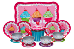 Cupcakes Tin Tea Set