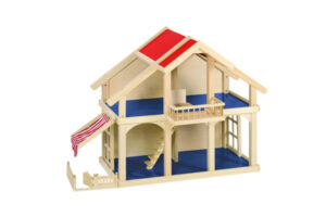 Wooden Dollhouse with Patio by Goki Toys