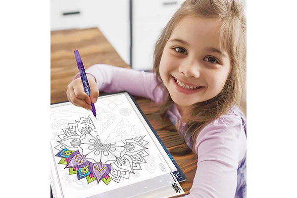 ArtCreativity Spiral Drawing Art Set for Kids - 7 Piece Kit - Includes 6-in-1 Color Pen, Drawing Templates and Sketching Pad - Unique Arts and Craft