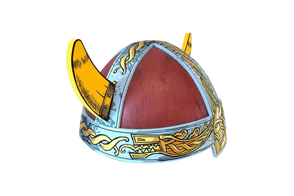 Red Viking Helmet