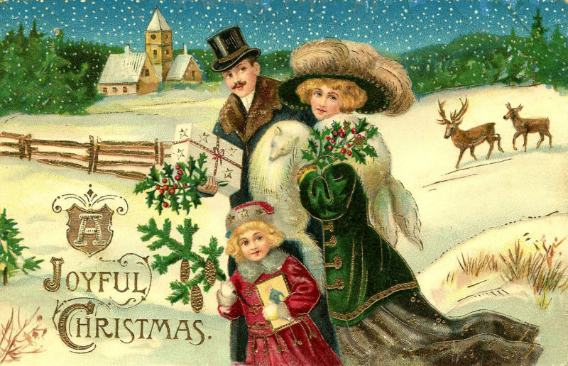 Victorian Christmas Postcard